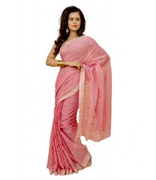 Shiny Light Pink Colour Designer Saree DSCA0151